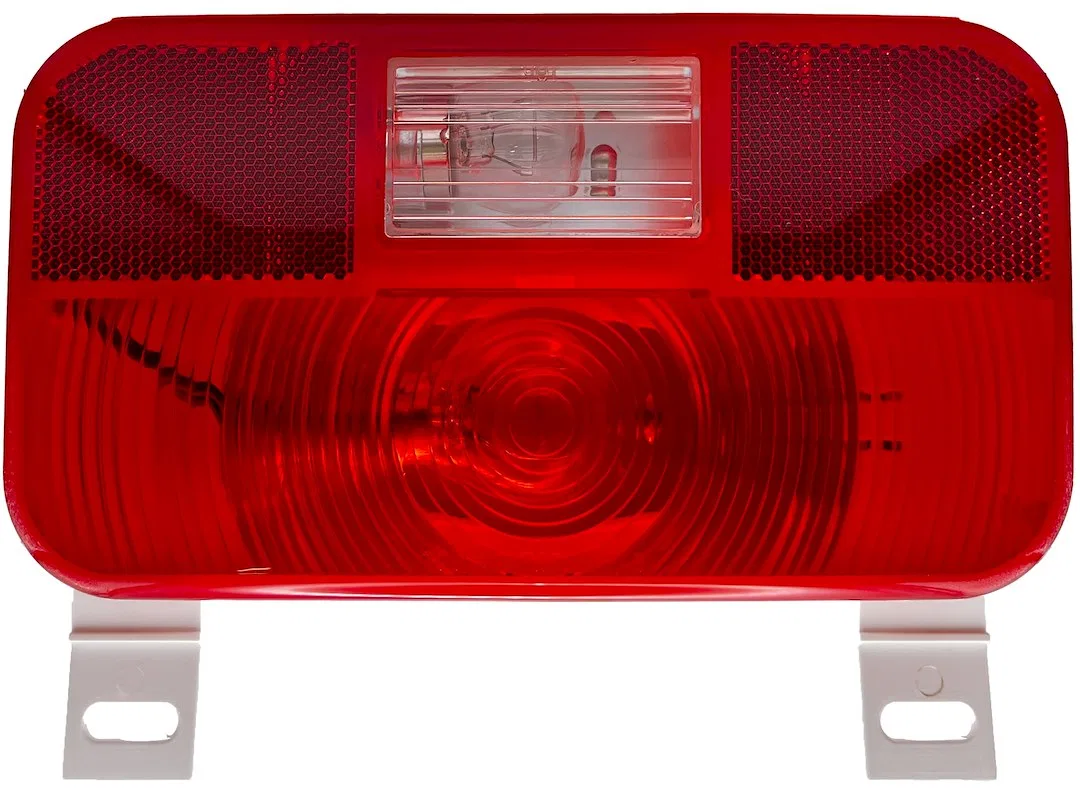 L971 – RV DESIGNER Trailer Light, Stop/Turn/Tail Light Incandescent Bulb Rectangular Shape Red 8-9/16 Inch Width x 4-...